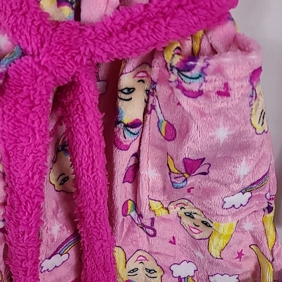 NEW Jojo Siwa Girls Pink Luxe Plush Pajama Robe Size 12 MSRP $42 - Picture 3 of 7
